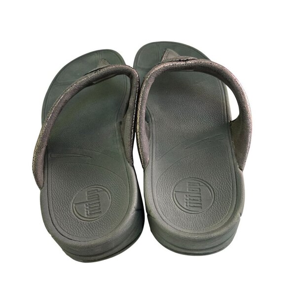 Fitflop Walkstar Bronze Leather Thong Comfort Sandals Size 10 - Picture 4 of 7